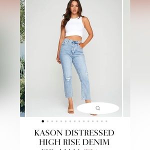 Kason Distressed High Rise Denim